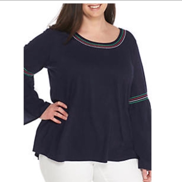 crown & ivy Tops - Crown & Ivy Plus Size Large Bell Sleeve Top - NWT
